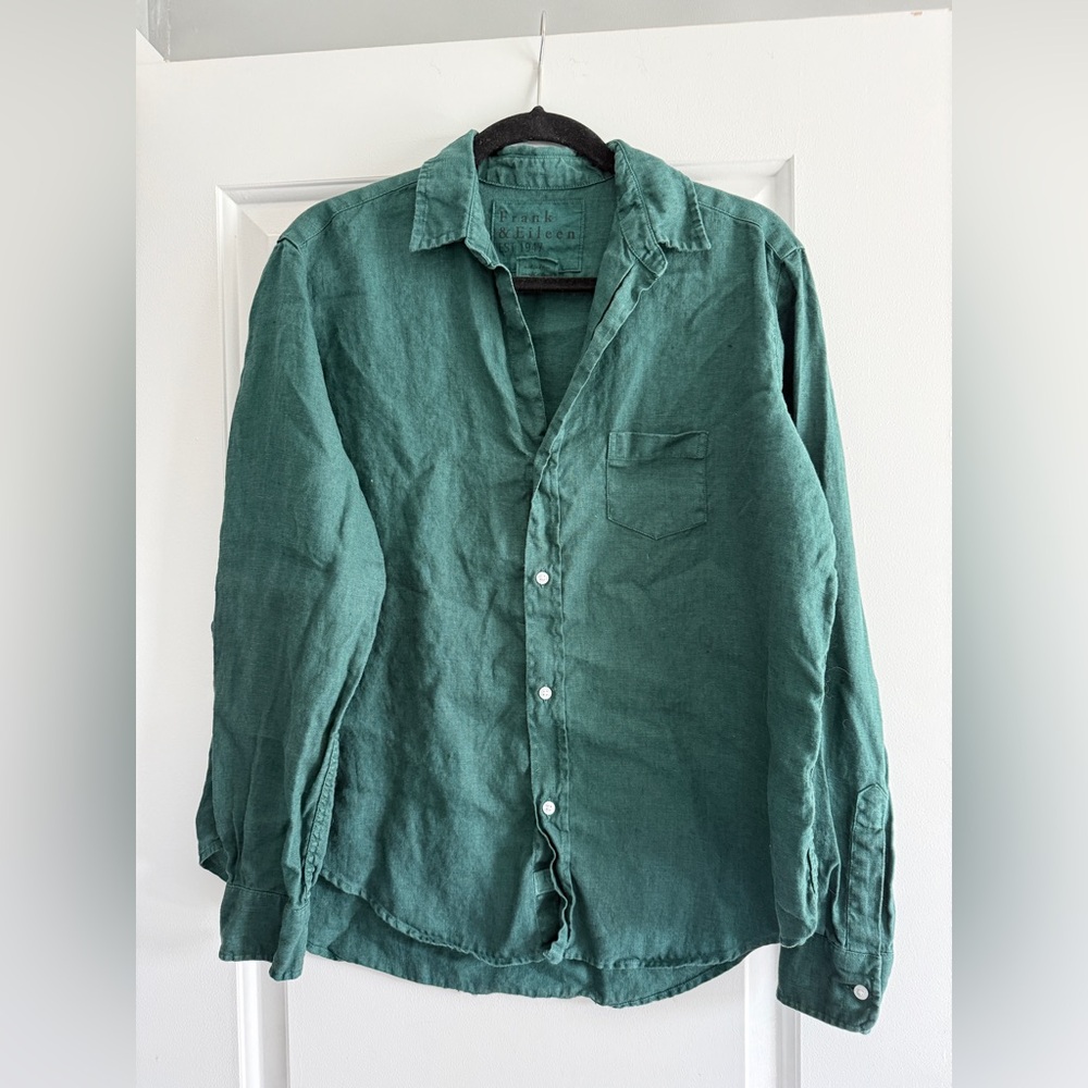 Frank & Eileen Forest Green Casual Button Down Shirt